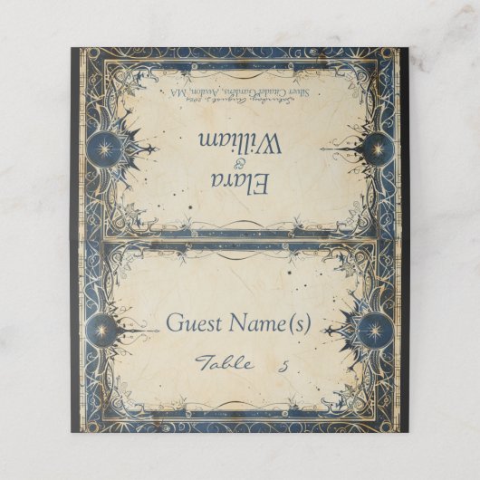 Carte De Placement Mariage royal de la Numérique (Extérieur déplié)