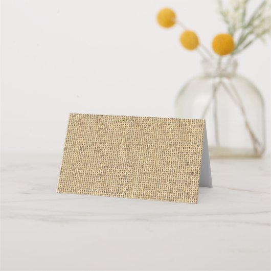 Carte De Placement Mariage Rustique Burlap (Dos)