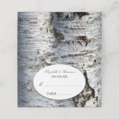 Carte De Placement Mariage rustique de Birch Tree (Extérieur déplié)