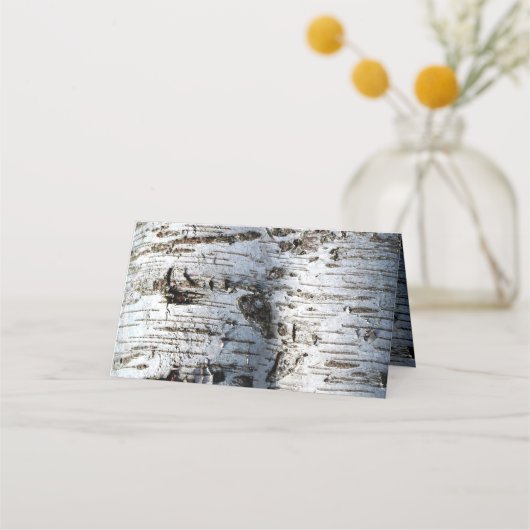 Carte De Placement Mariage rustique de Birch Tree (Dos)