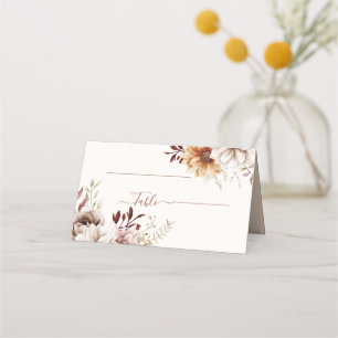 Carte De Placement mariage rustique élégant boho floral