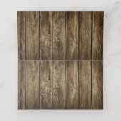 Carte De Placement Mariage rustique en bois et dentelle (Intérieur déplié)