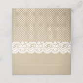 Carte De Placement Mariage Rustique Kraft Gold Dot et Lace (Extérieur déplié)