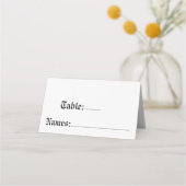 Carte De Placement Mariage Rustique Numéro De Table Et Noms Siège (Devant)