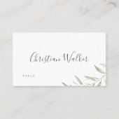 Carte De Placement Mariage rustique verdoyante minimale (Devant)