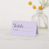 Carte De Placement Mariage Rustique Violet Poussiéreux & Sièges Flora (Devant)