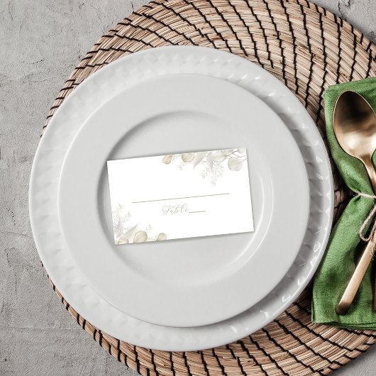 Carte De Placement Mariage Sage Green Greenery Réception Siège