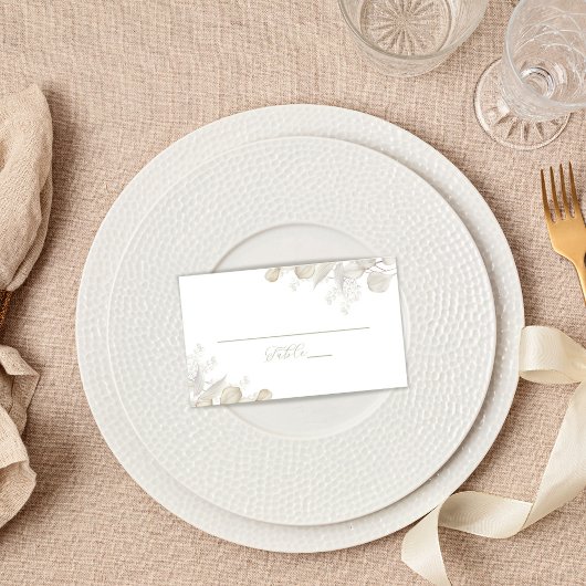 Carte De Placement Mariage Sage Green Greenery Réception Siège