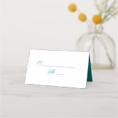 Carte De Placement Mariage sarcelle (Devant)