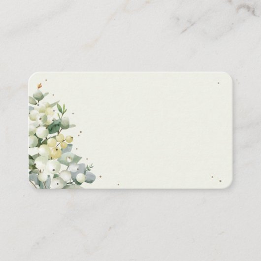 Carte De Placement Mariage Seafoam Green/Crème Snowberry+Eucalyptus (Devant)