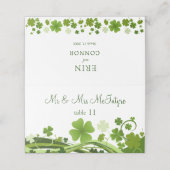 Carte De Placement Mariage Shamrock irlandais (Extérieur déplié)