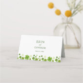 Carte De Placement Mariage Shamrock irlandais (Dos)
