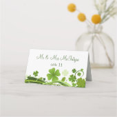 Carte De Placement Mariage Shamrock irlandais (Devant)
