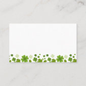 Carte De Placement Mariage Shamrock irlandais (Dos)