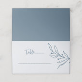 Carte De Placement Mariage simple bleu pâle à fleurs (Extérieur déplié)