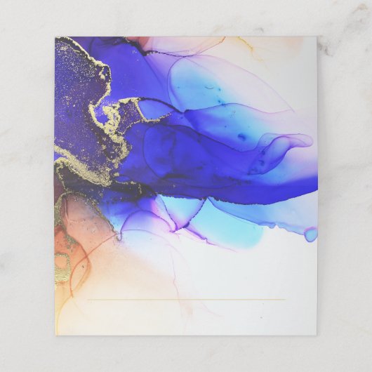 Carte De Placement Mariage simple et coloré (Extérieur déplié)