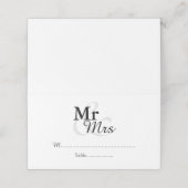 Carte De Placement Mariage simple et élégant de M&Mme (Extérieur déplié)