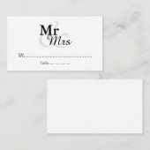 Carte De Placement Mariage simple et élégant de M&Mme (Devant / Derrière)
