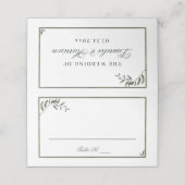 Carte De Placement Mariage simple Eucalyptus élégant (Extérieur déplié)