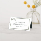 Carte De Placement Mariage simple Eucalyptus élégant (Dos)
