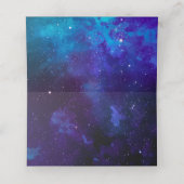 Carte De Placement Mariage spatial. Les étoiles de nuit. Galaxie mode (Intérieur déplié)