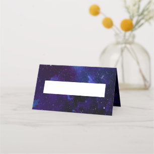 Carte De Placement Mariage spatial. Les étoiles de nuit. Galaxie mode