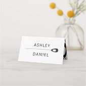 Carte De Placement Mariage Stylisé Peacock Feather Numéro de table (Dos)