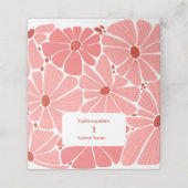 Carte De Placement mariage super moderne marguerite rose (Extérieur déplié)