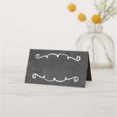 Carte De Placement Mariage sur Ardoise avec Écriture Rustique (Devant)