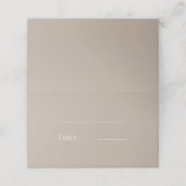 Carte De Placement Mariage taupe crème moderne simple (Extérieur déplié)