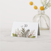 Carte De Placement Mariage Thème Botaniques Assourdis (Dos)