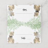 Carte De Placement Mariage Thème Dinosaures Feuillage (Extérieur déplié)