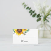 Carte De Placement Mariage Tournesol Jaune Moderne (Debout devant)