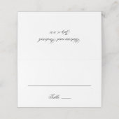 Carte De Placement Mariage traditionnel noir et blanc Formal élégant (Extérieur déplié)