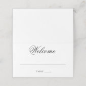 Carte De Placement Mariage traditionnel noir et blanc Formal élégant (Extérieur déplié)