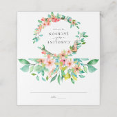 Carte De Placement Mariage tropical floral (Extérieur déplié)