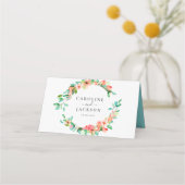 Carte De Placement Mariage tropical floral (Dos)