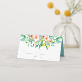 Carte De Placement Mariage tropical floral (Devant)