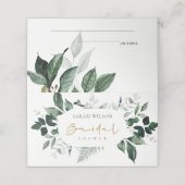 Carte De Placement Mariage tropical moderne avec feuillage vert (Extérieur déplié)