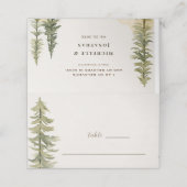 Carte De Placement Mariage verset biblique aquarelle pins (Extérieur déplié)