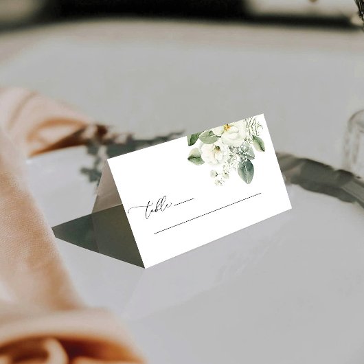 Carte De Placement Mariage vert Dusty Sage plié