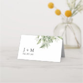 Carte De Placement Mariage vert Dusty Sage plié (Dos)