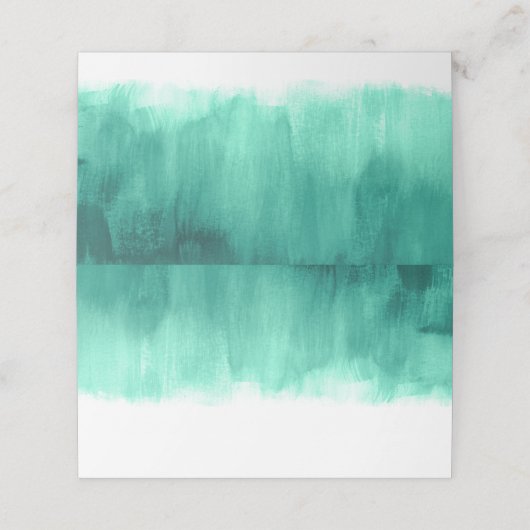 Carte De Placement Mariage vert émeraude ou invité de l'événement (Extérieur déplié)