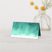 Carte De Placement Mariage vert émeraude ou invité de l'événement (Dos)