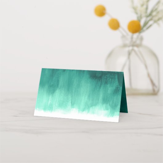 Carte De Placement Mariage vert émeraude ou invité de l'événement (Dos)