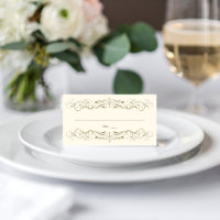 Mariage Vintage Ivoire Or Antique avec Arabesques