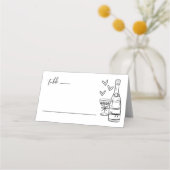 Carte De Placement Mariage Whimsical tiré à la main (Devant)