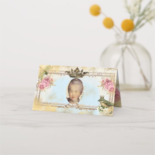 Carte De Placement Marie Antoinette mariage d'inspiration française (Dos)