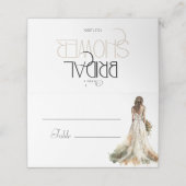 Carte De Placement Mariée élégante moderne dans une robe de mariée po (Extérieur déplié)