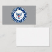 Carte De Placement Marine américaine | Navy Alt Emblem (Devant / Derrière)